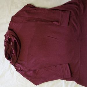 Natural Reflections Burgundy Cotton Blend Tunic L